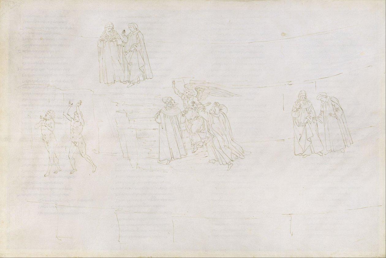 Desenhos para a «Divina Comédia» de Dante (Purgatório 17) de Sandro Botticelli