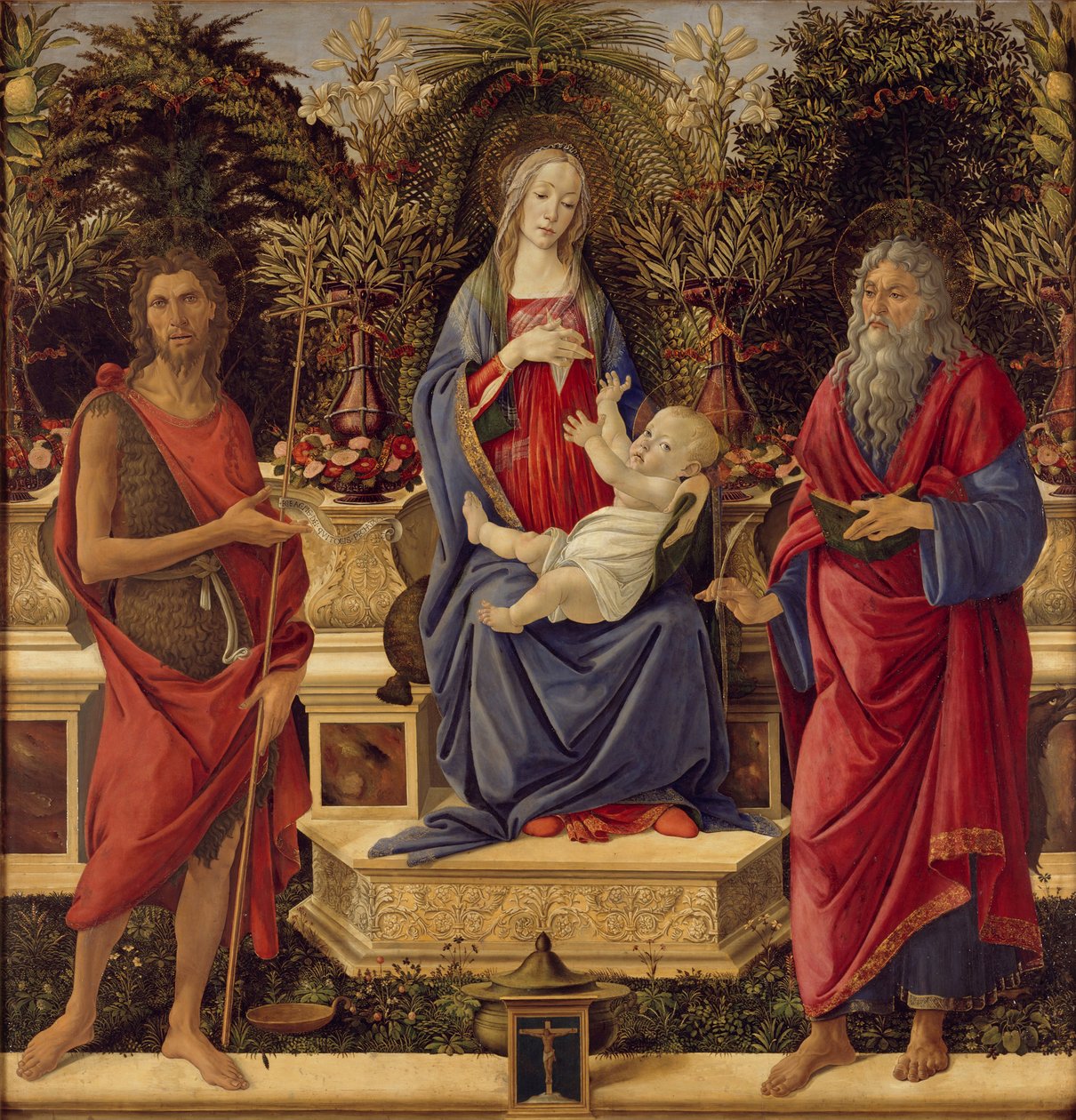 Madonna entronizada com o Menino e os Santos, 1485 de Sandro Botticelli