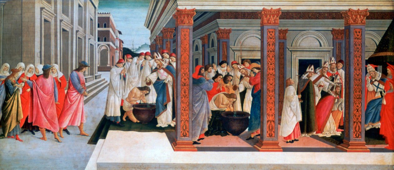 Quatro cenas do início da vida de São Zenóbio, c1500 de Sandro Botticelli