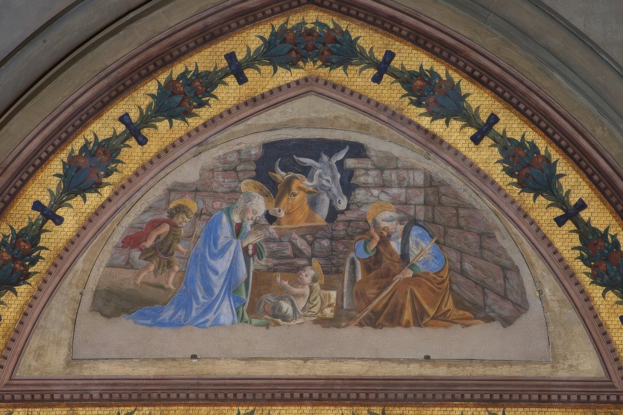 Natividade com o menino que se aproxima John de Sandro Botticelli