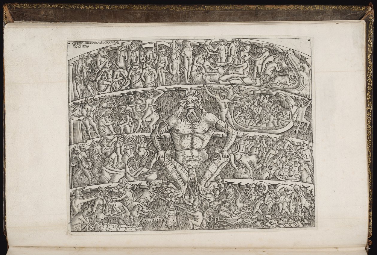 Ilustração para o Inferno de Dante de Sandro Botticelli
