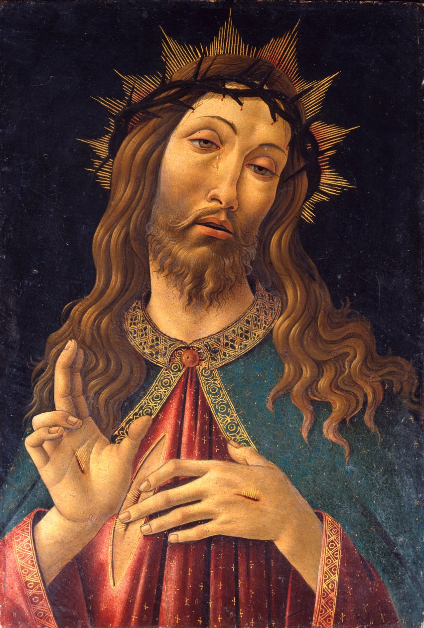 Italiano:  Vir dolorum (Cristo benedicente) Homem das Dores de Sandro Botticelli