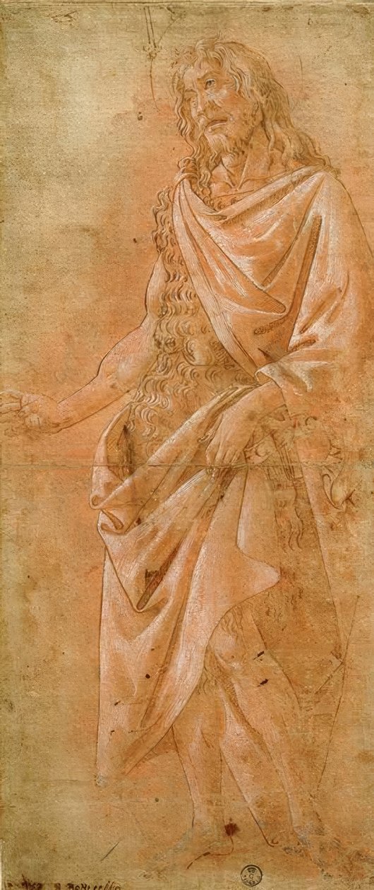 João Batista com banner de Sandro Botticelli