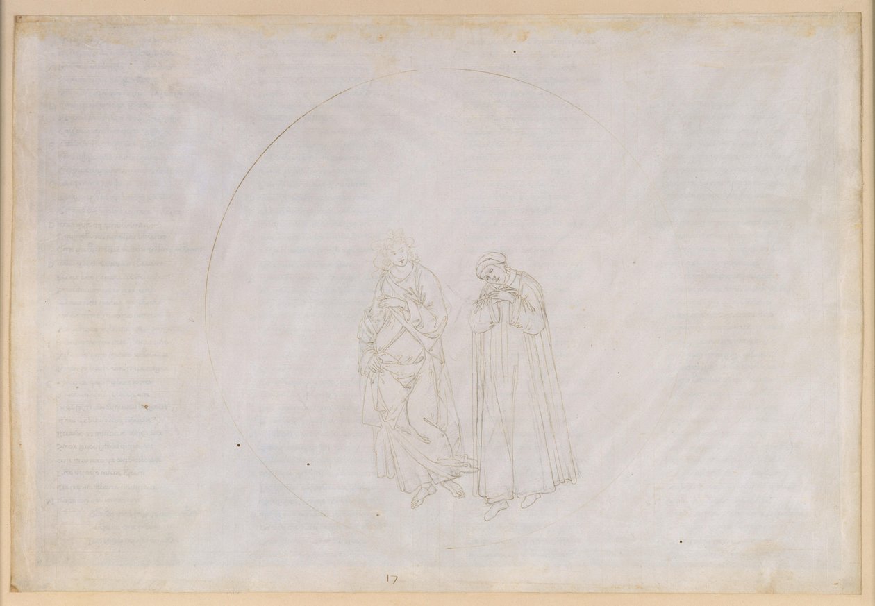 A Divina Comédia, Paraíso XVII. Quinta esfera planetária (Céu de Marte): Cacciaguida profetiza a Dante o exílio, mas também a fama eterna de Sandro Botticelli