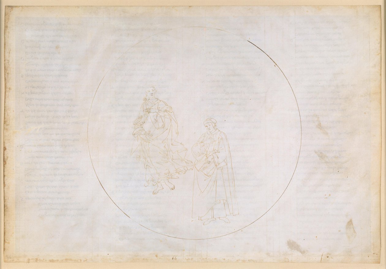A Divina Comédia, Paraíso, Canto XVI. Quinta esfera planetária (Céu de Marte): Cacciaguida lamenta a decadência moral em Florença de Sandro Botticelli