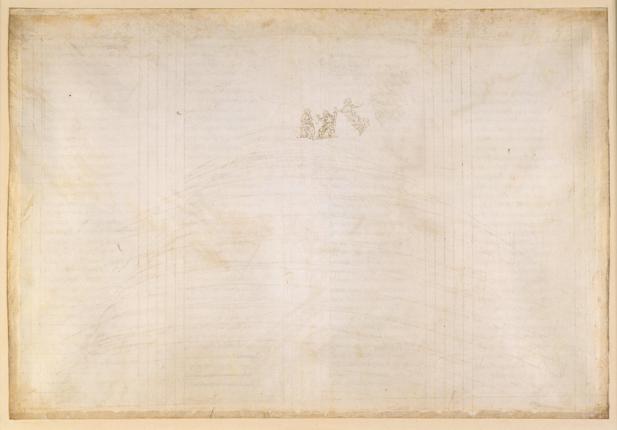 A Divina Comédia, Paraíso XXXII. O Empíreo: Bernardo de Clairvaux explica a estrutura da Rosa Celestial; a visão de Maria de Dante de Sandro Botticelli