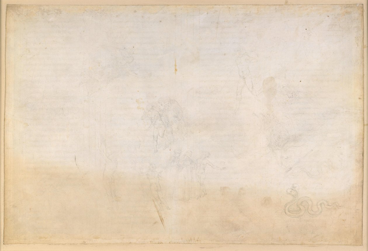 A Divina Comédia, Purgatório VIII. Pré-Purgatório, Zona Intermédia: Vale dos Príncipes Negligentes; Tentação pela Serpente; Conversa com Nino Visconti e Currado Malaspina de Sandro Botticelli