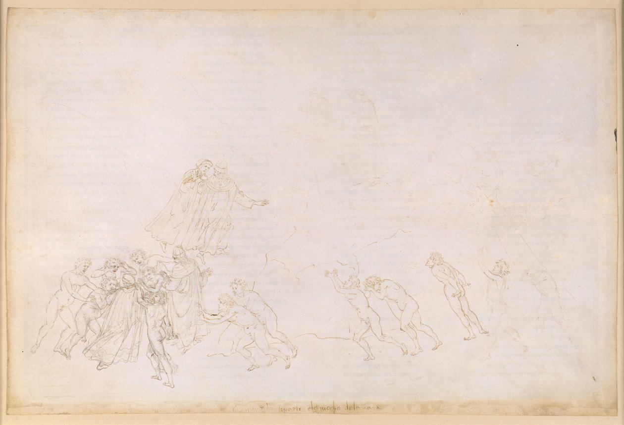 A Divina Comédia, Purgatório VI. Pré-Purgatório, Zona Intermédia: os que morreram em consequência de um ato de violência; conversa com Sordello de Sandro Botticelli