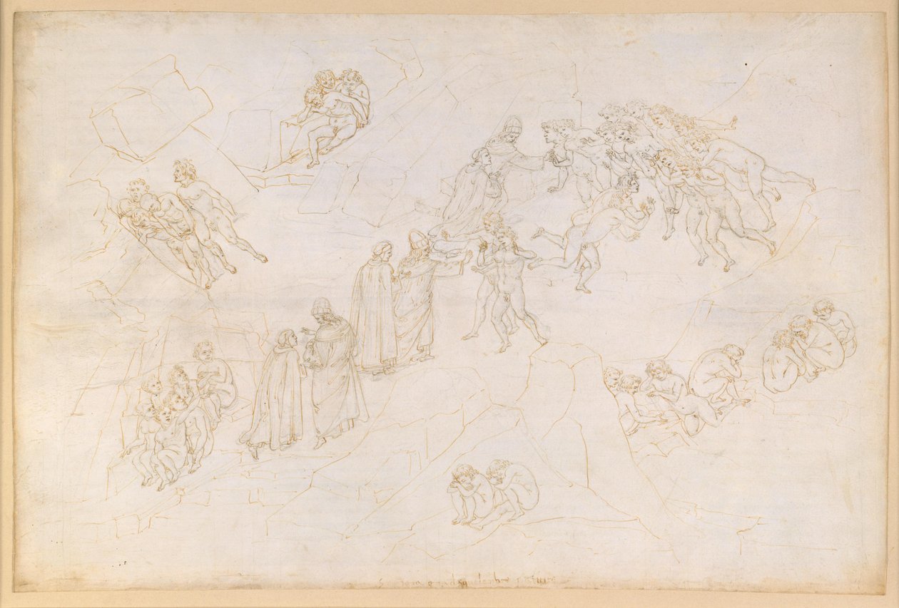 A Divina Comédia, Purgatório V. Pré-Purgatório, Zona Intermédia: os que morreram em consequência de um ato de violência de Sandro Botticelli