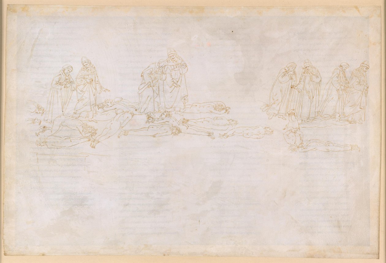 A Divina Comédia, Purgatório XX. Quinto anel do Purgatório: a penitência dos avarentos e dos esbanjadores; conversa com Hugo Capet de Sandro Botticelli