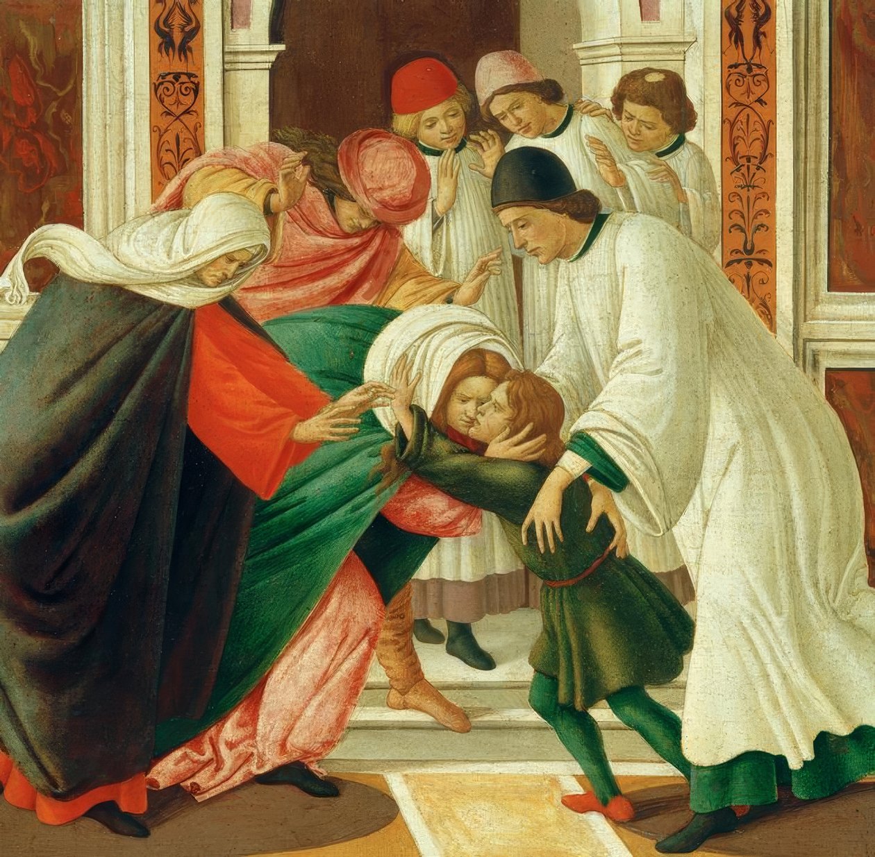 Vida e Milagres d. hl. Zenobius (Despertar dos Mortos) de Sandro Botticelli
