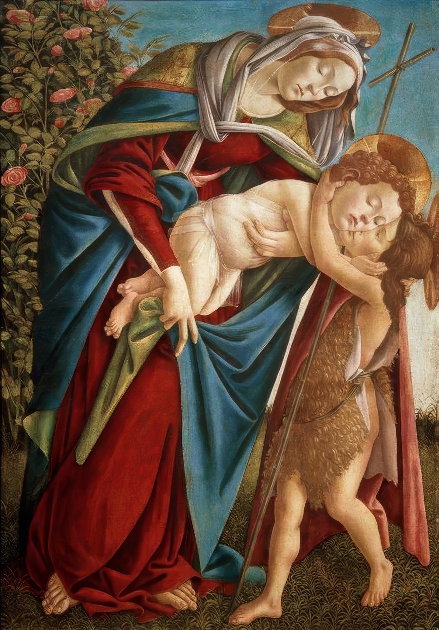 Madonna com criança e Johannesknaben de Sandro Botticelli