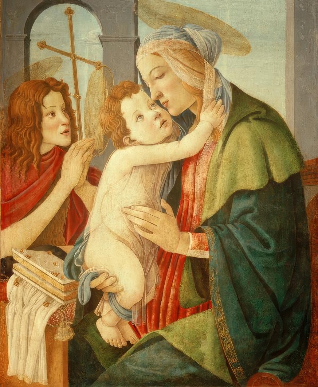 Madonna com criança e Johannesknaben de Sandro Botticelli