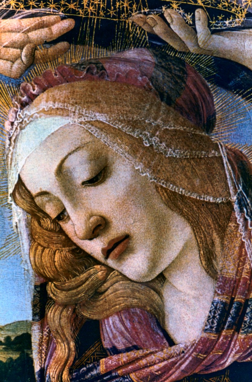 Madonna do detalhe Magnificat, 1482 de Sandro Botticelli
