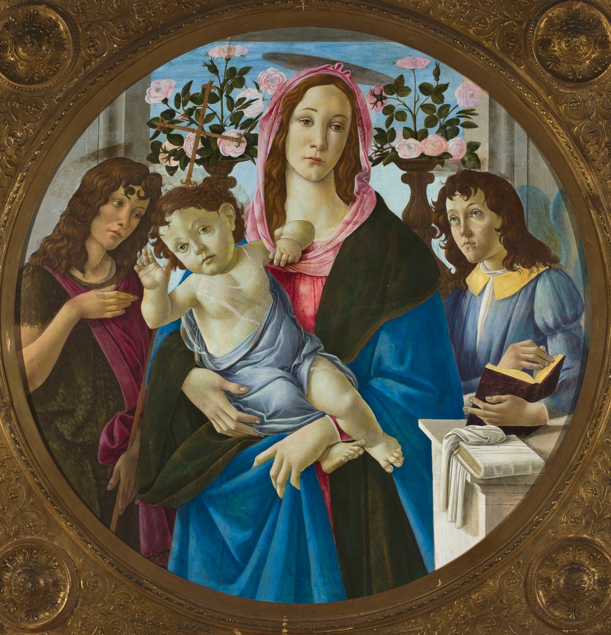 Madona com o Menino Jesus, São João Batista e um Anjo de Sandro Botticelli
