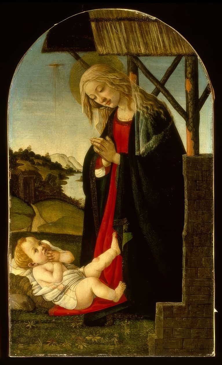 Maria, adorando a criança de Sandro Botticelli