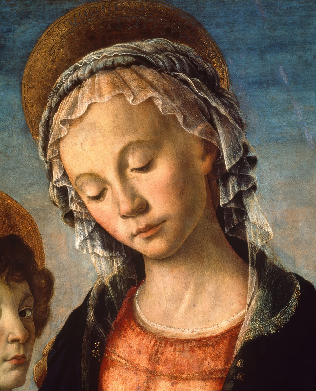 Maria com criança, Johannesknaben e dois anjos de Sandro Botticelli