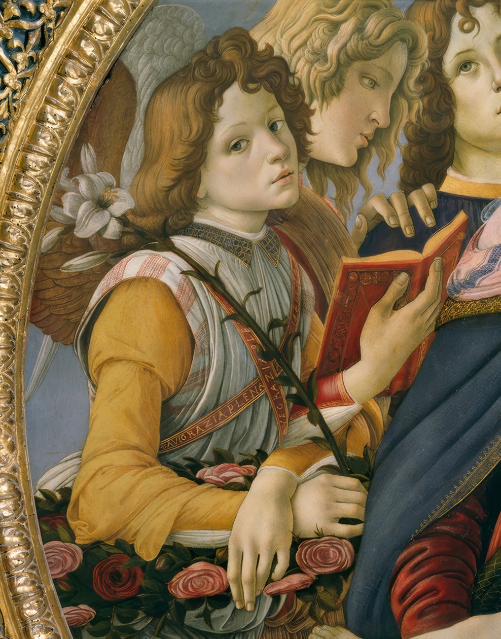 Maria com a criança e seis anjos de Sandro Botticelli