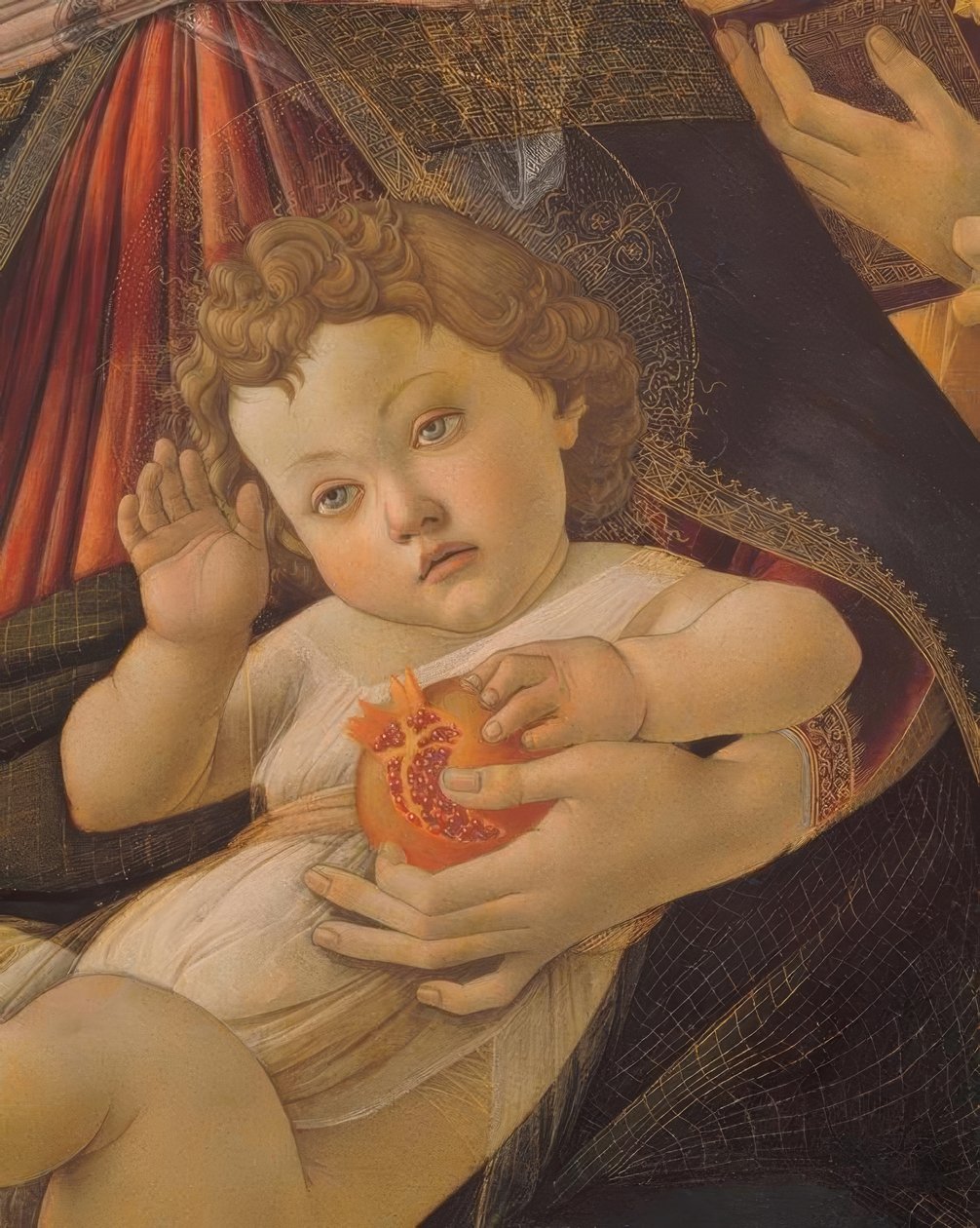 Maria com a criança e seis anjos de Sandro Botticelli