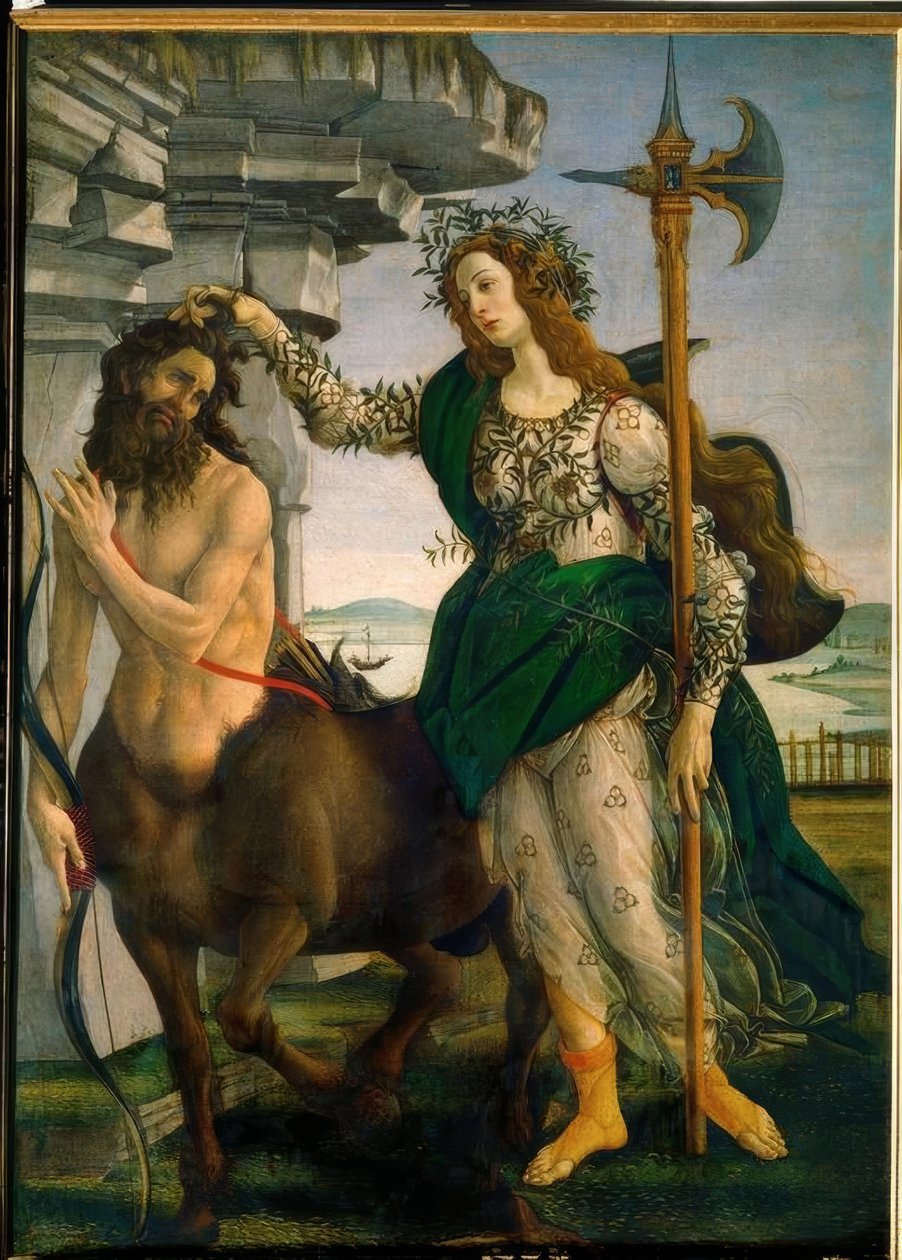 Minerva subjuga o centauro de Sandro Botticelli