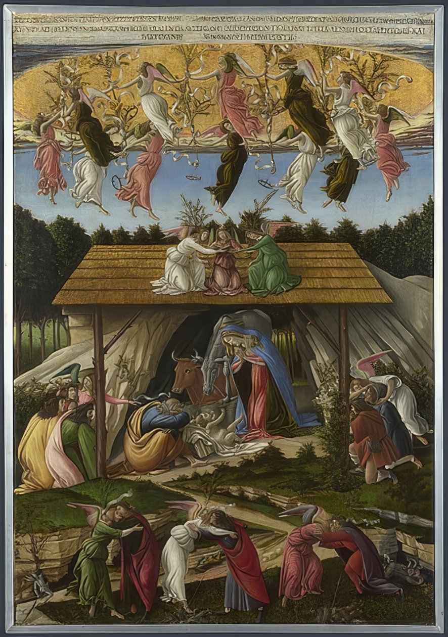 Nascimento místico de Cristo. 1500 de Sandro Botticelli