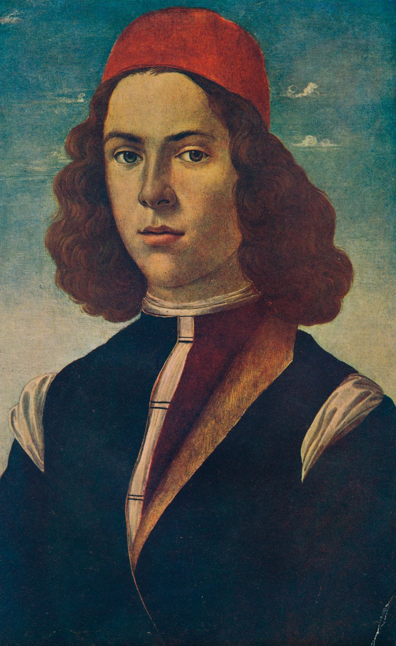 Retrato de um jovem nobre florentino, século c15th, 1907 de Sandro Botticelli