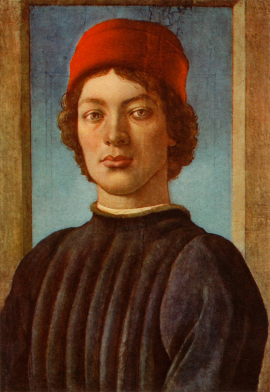 Retrato de uma Juventude, c1485, 1937. de Sandro Botticelli