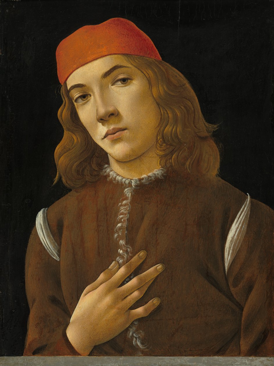 Retrato de um jovem, c. 14821485. de Sandro Botticelli