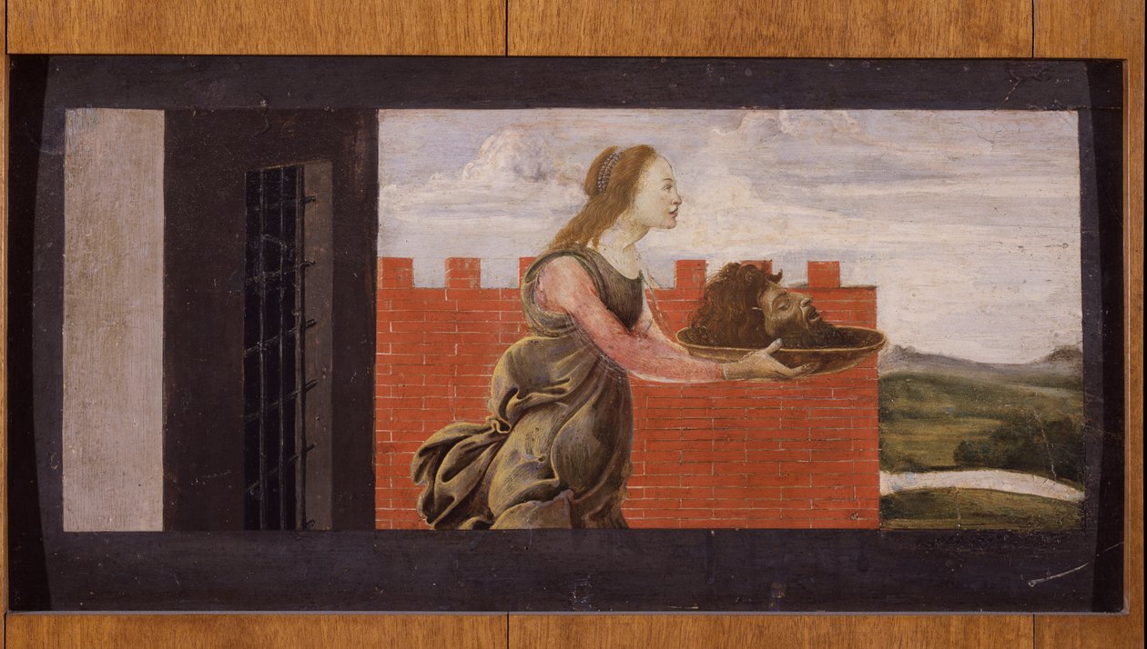 Salomé com a cabeça de São João Batista (têmpera no painel) de Sandro Botticelli