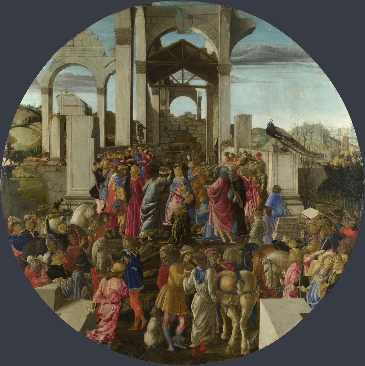 A adoração dos reis, ca 1470-1475 de Sandro Botticelli
