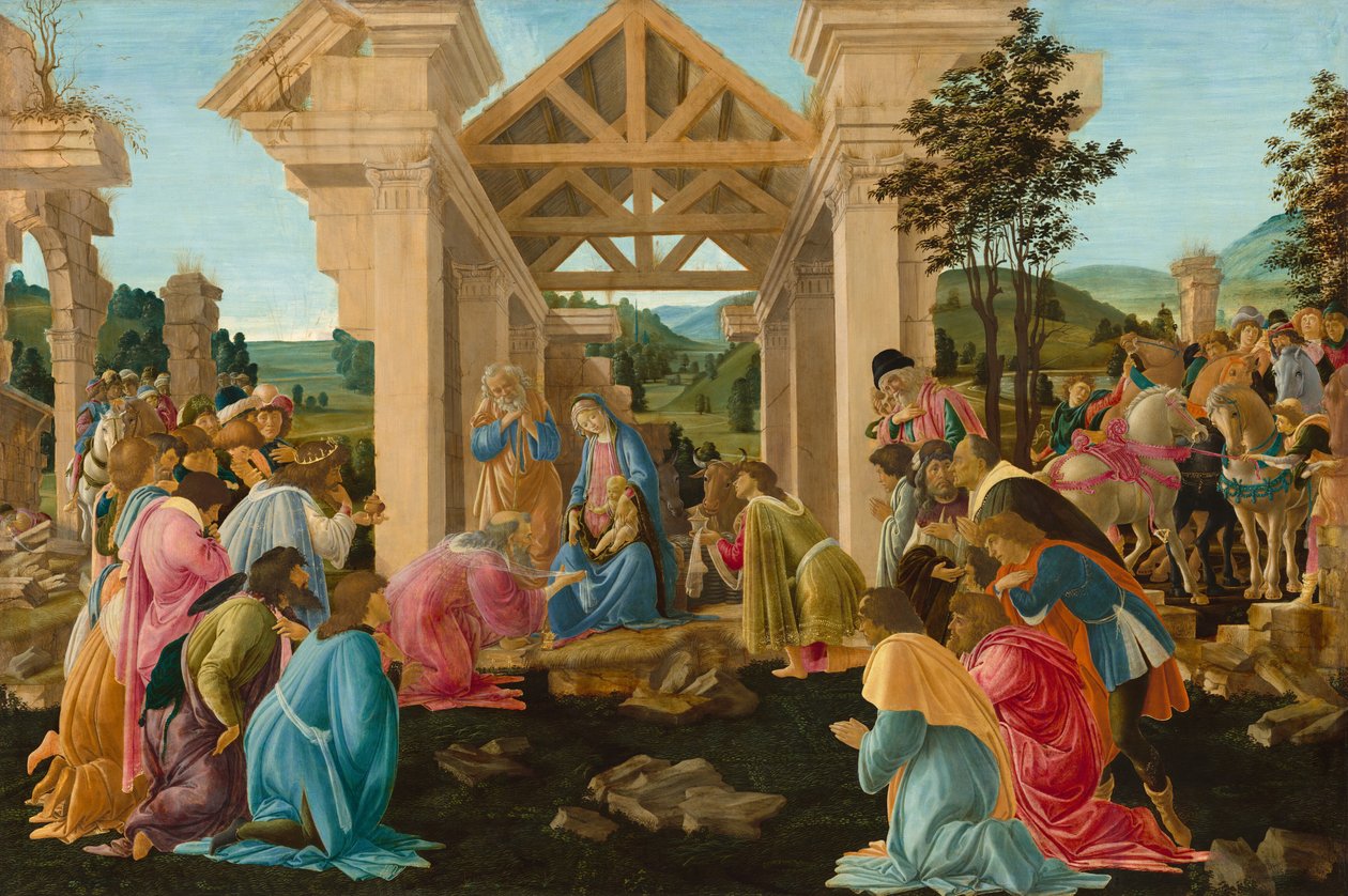 A adoração dos magos de Sandro Botticelli