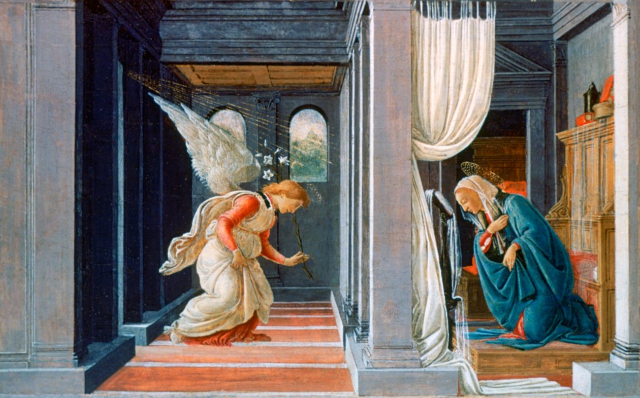 A Anunciação, c1485 de Sandro Botticelli