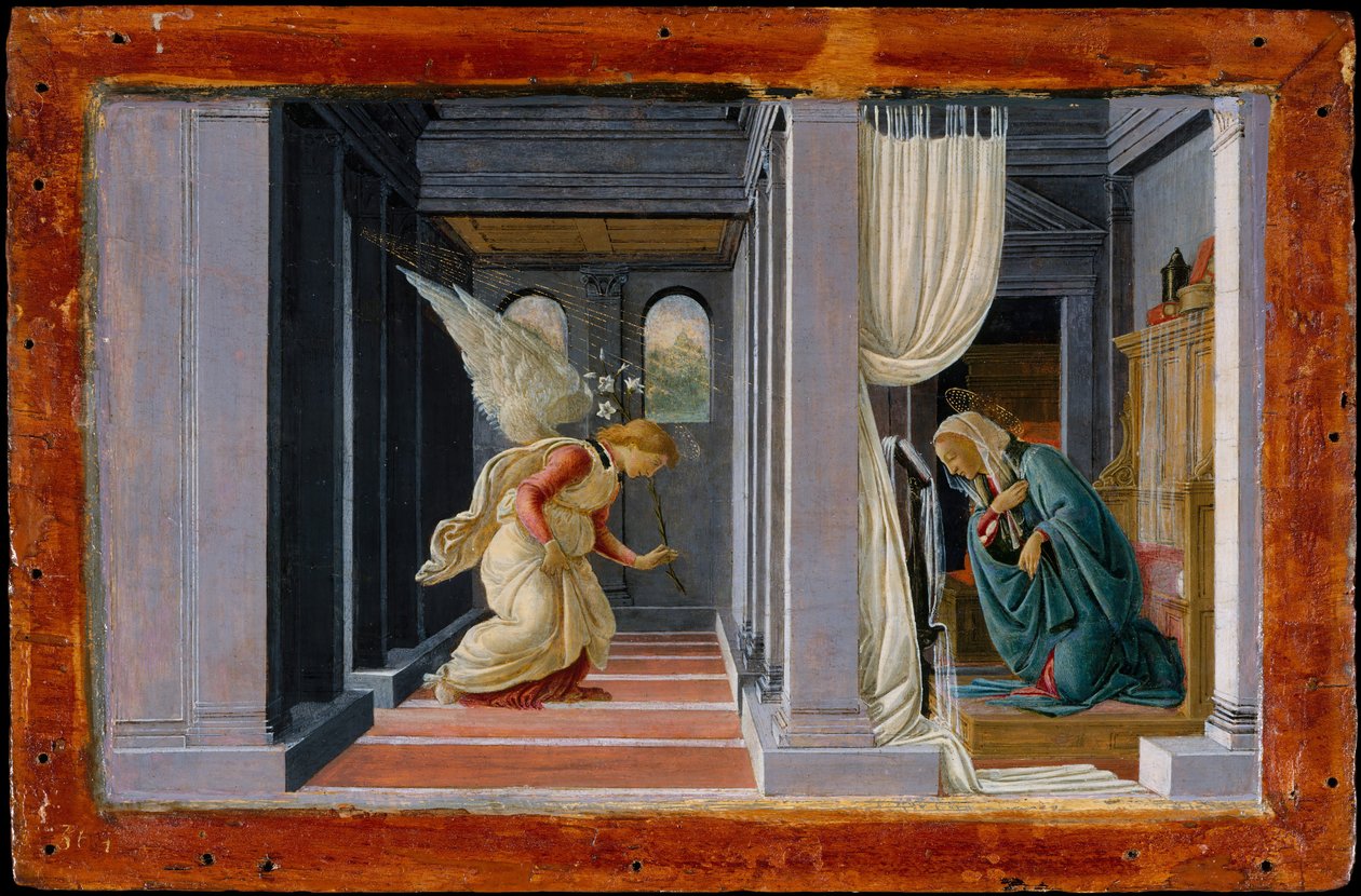A Anunciação, ca. 1485-92. de Sandro Botticelli