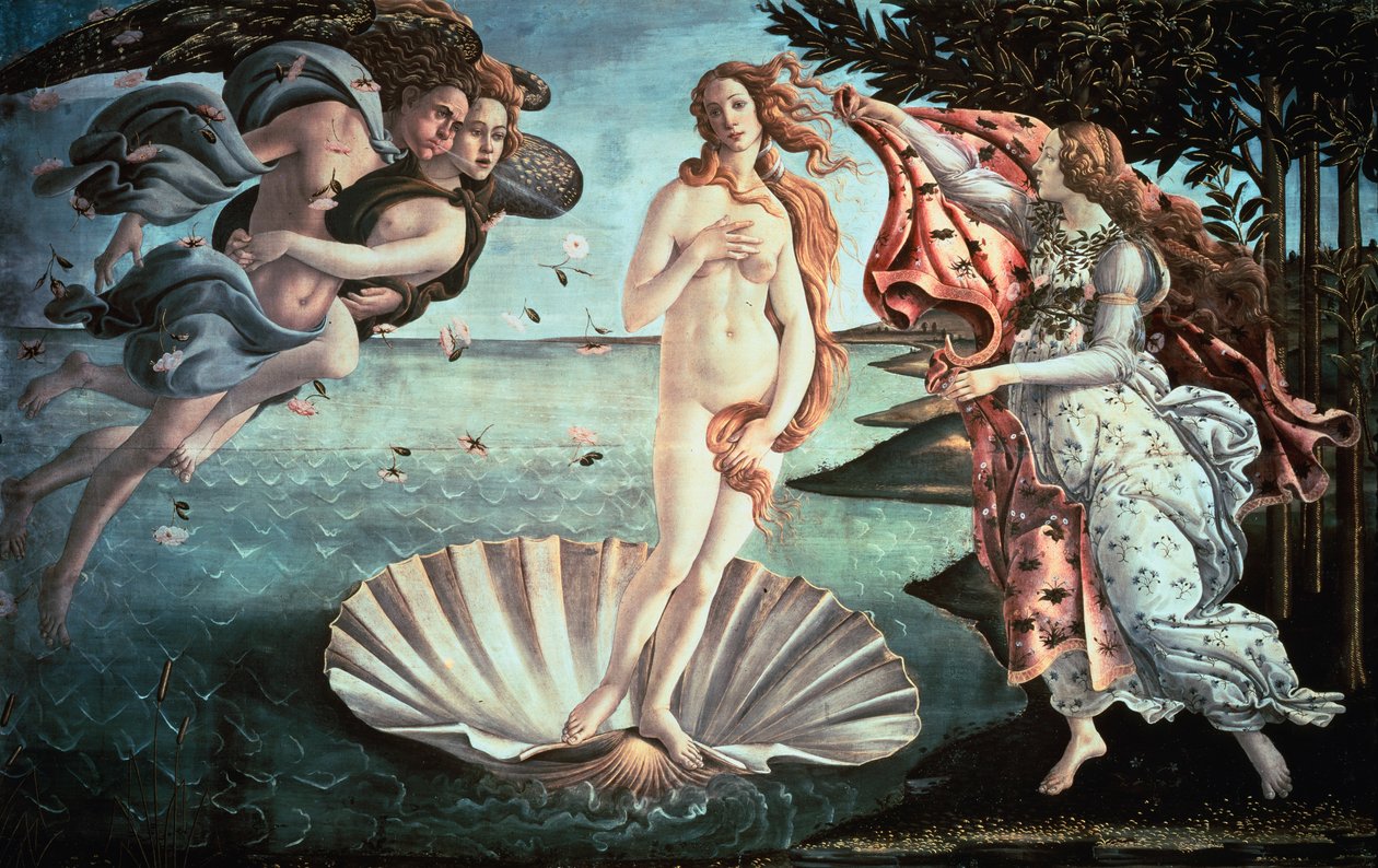 O Nascimento de Vênus, c1482 de Sandro Botticelli