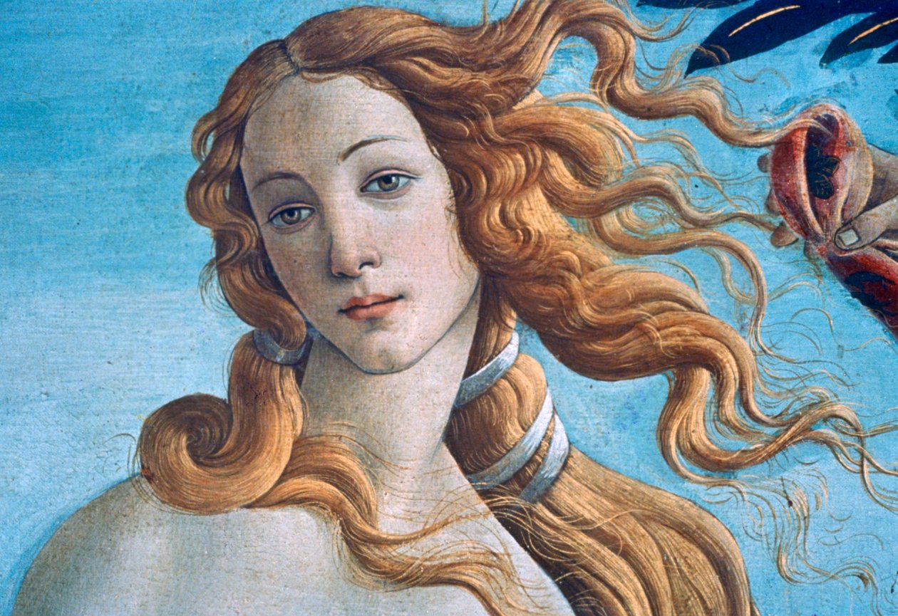 Detalhe do nascimento de Vênus, c1485 de Sandro Botticelli
