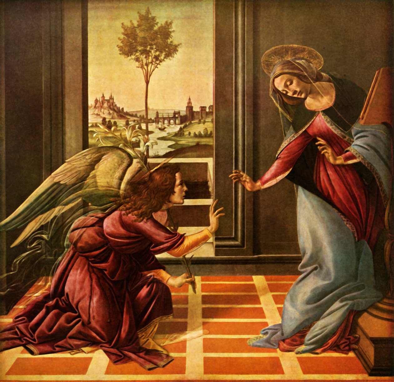 A Anunciação de Cestello, 1489, 1937. de Sandro Botticelli