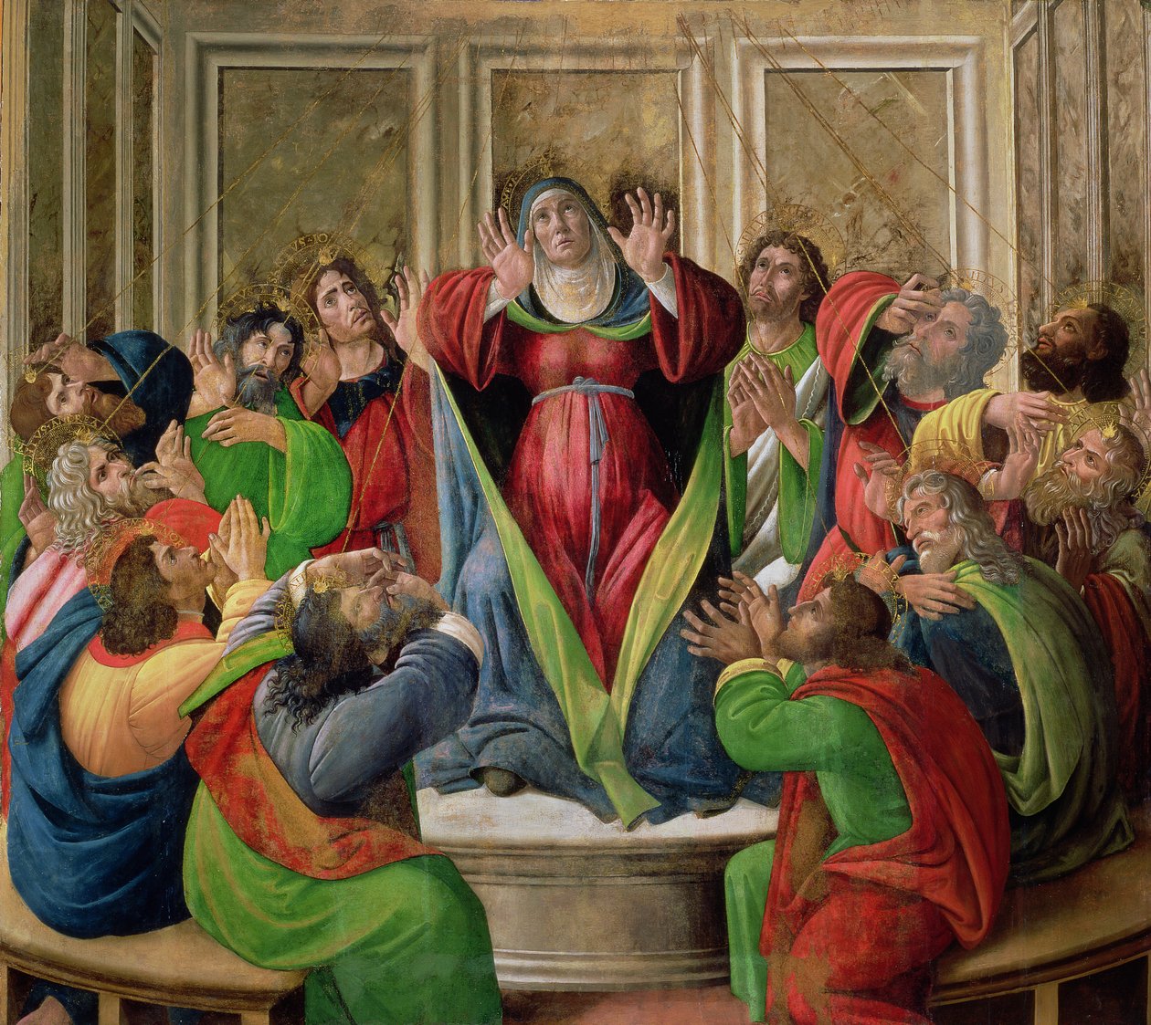 A Descida do Espírito Santo, 1495-1505 de Sandro Botticelli