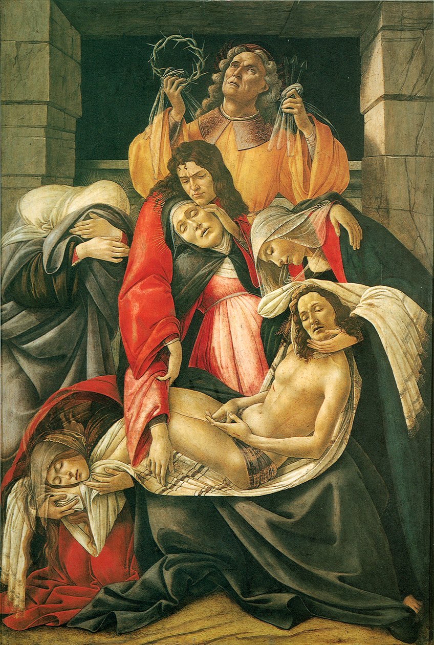 A lamentação sobre o Cristo morto de Sandro Botticelli