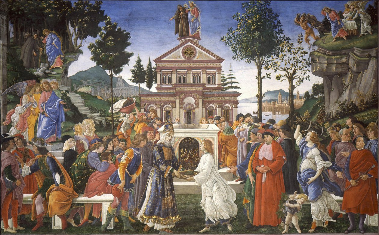A Tentação de Cristo, 1481-1482 de Sandro Botticelli