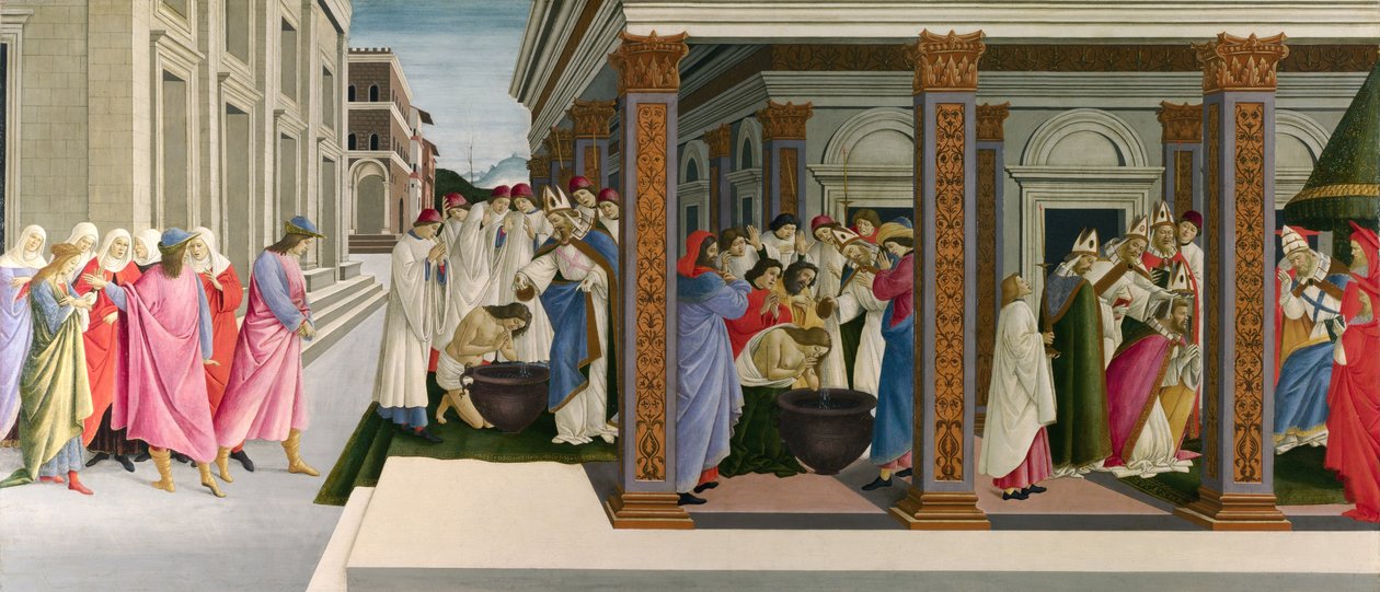 Três milagres de São Zenóbio, c. 1500 de Sandro Botticelli