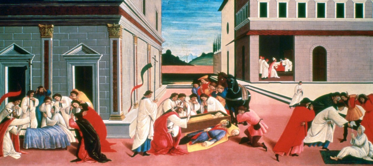 Três milagres de São Zenóbio, 1500-1505 de Sandro Botticelli
