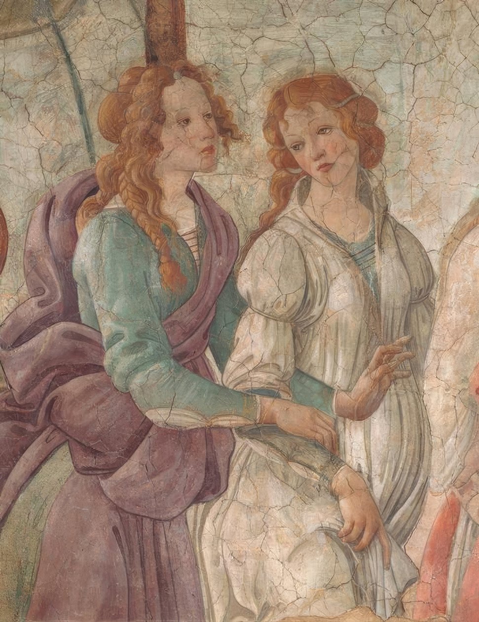 Vênus e as Graças oferecendo presentes para uma garota, de 1480 a 1483, de Sandro Botticelli