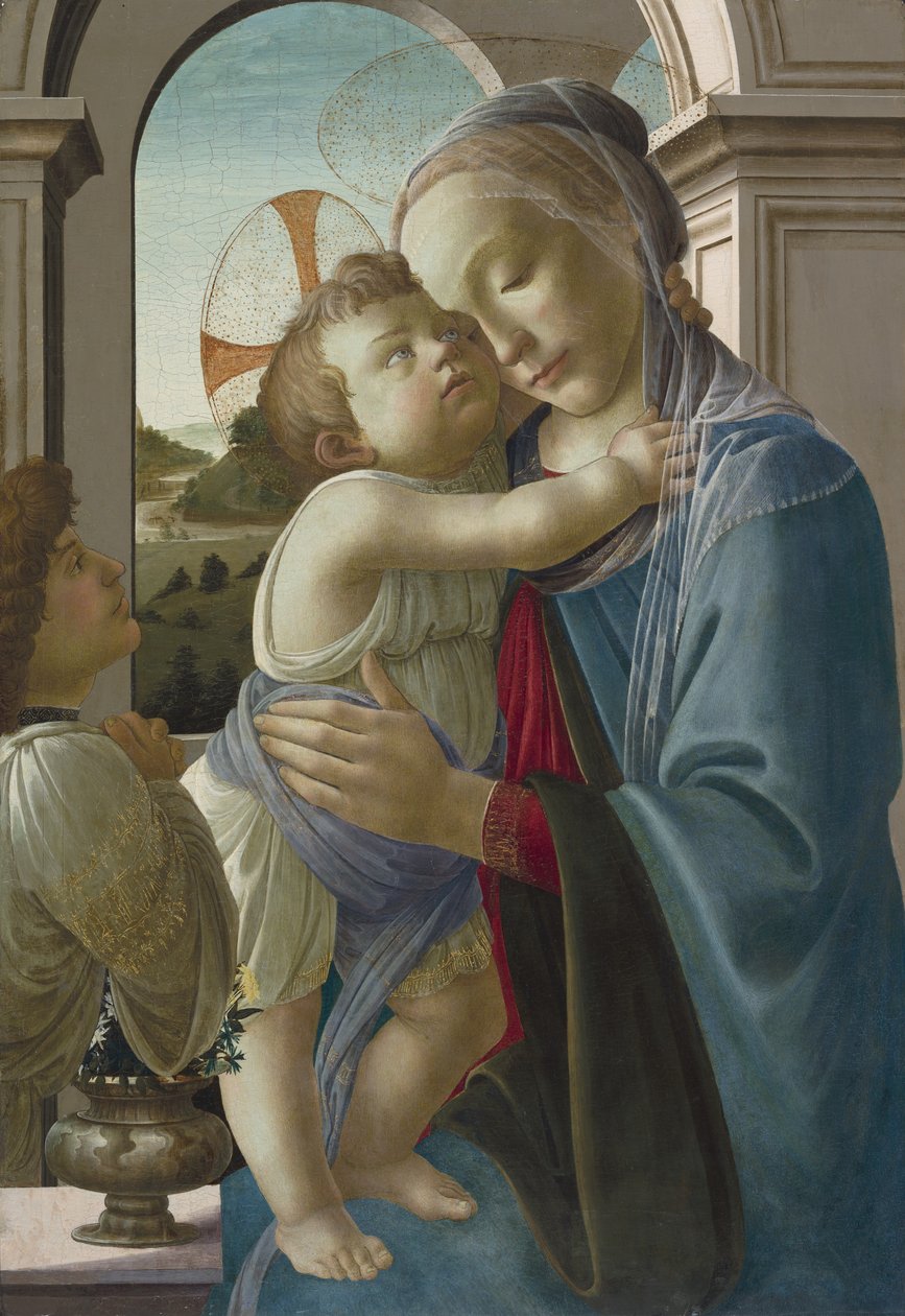 Virgem e criança com um anjo, 1475-85 de Sandro Botticelli