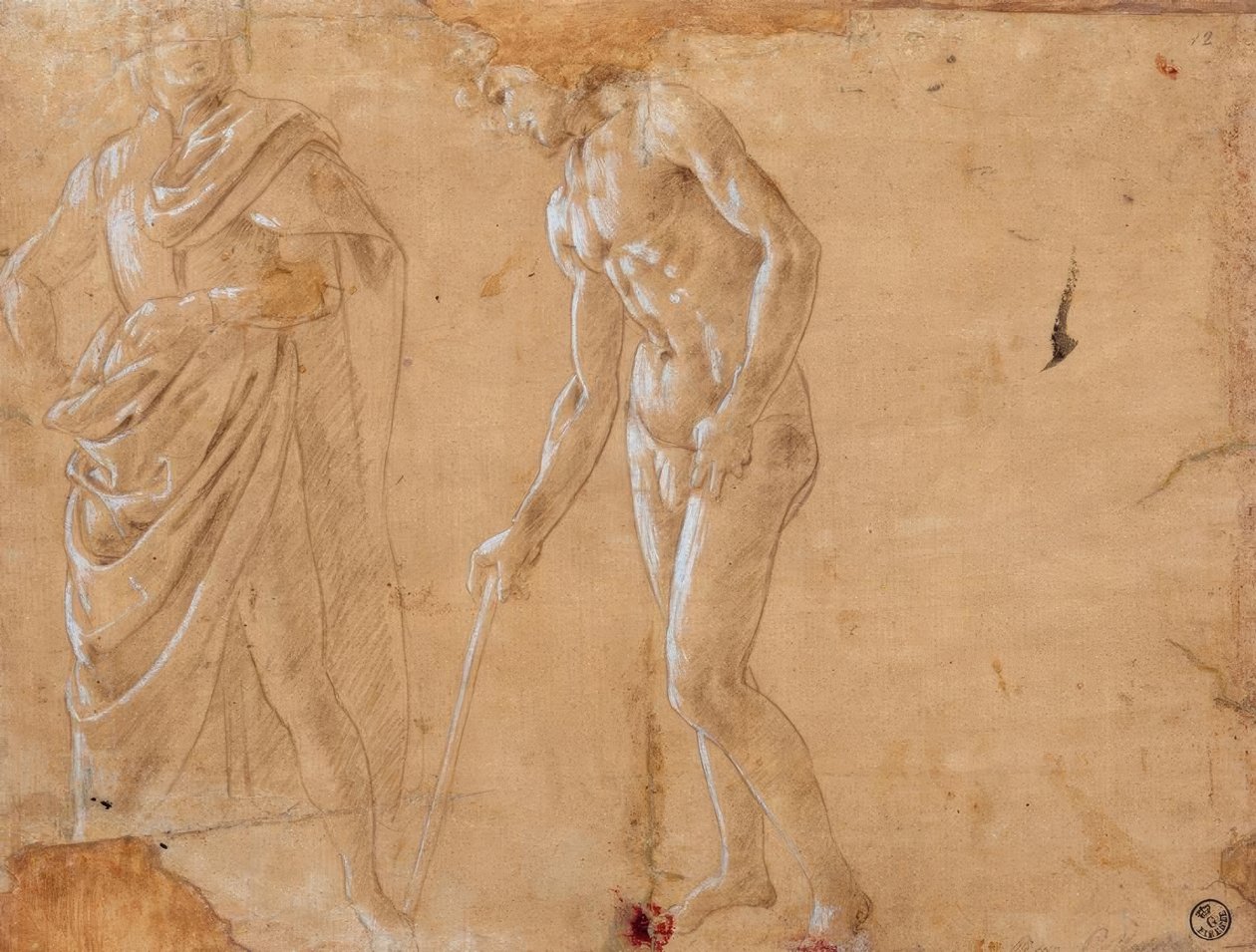 Estudos de dois números de Sandro Botticelli