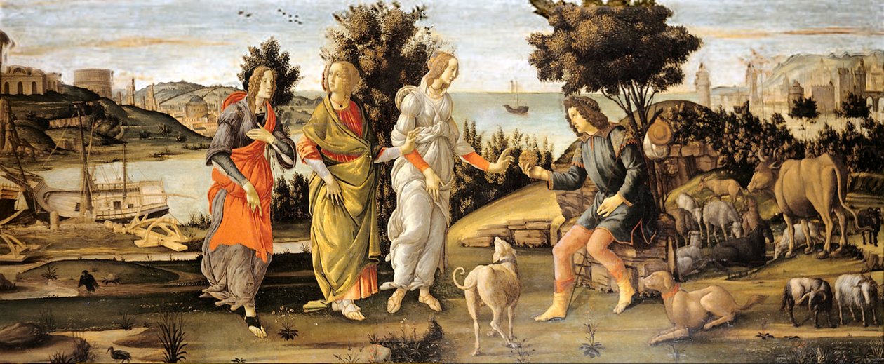 Julgamento de Paris de Sandro Botticelli and workshop
