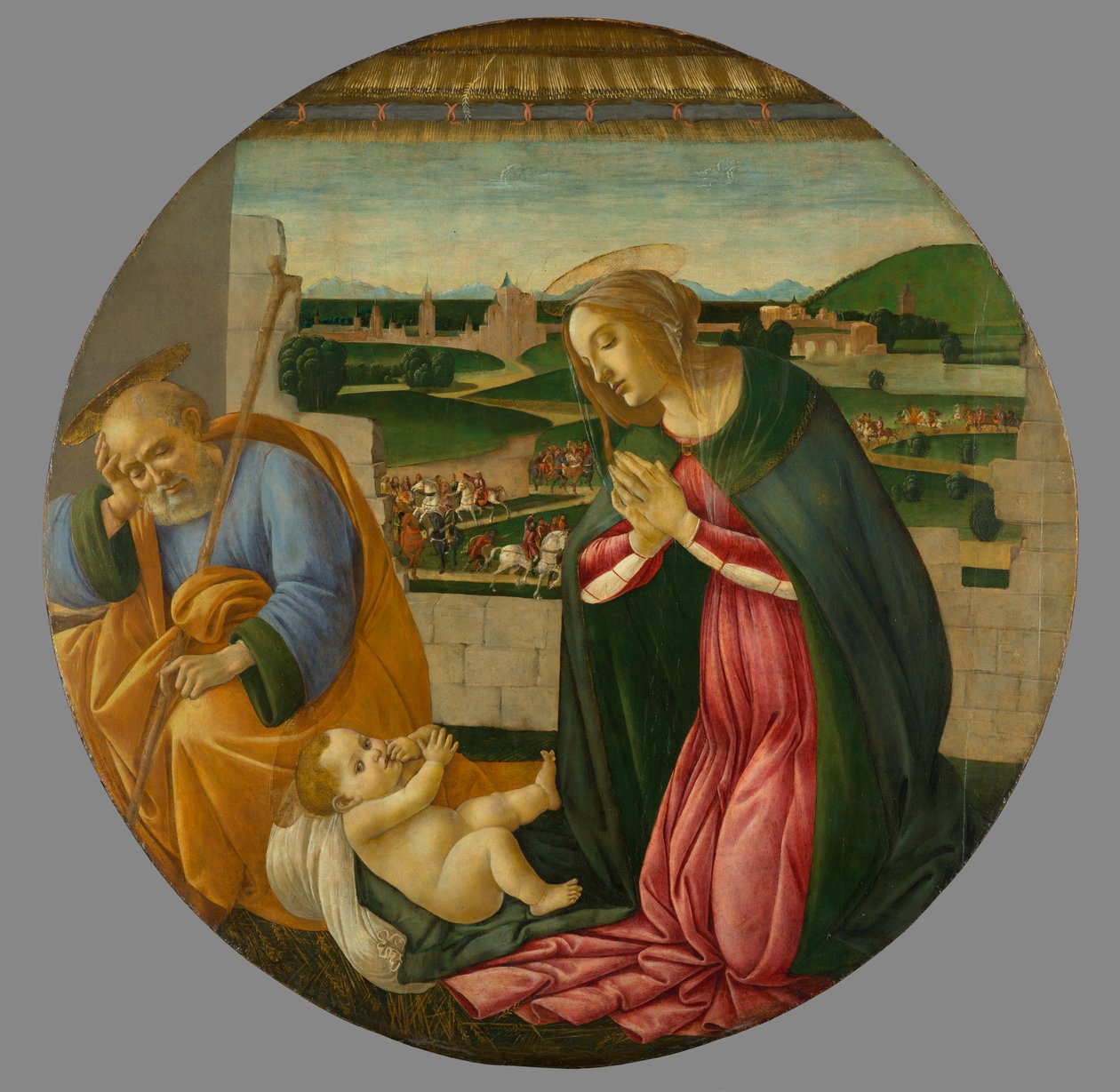 A adoração da criança, c.1500 (tempera no painel) de Sandro and workshop Botticelli
