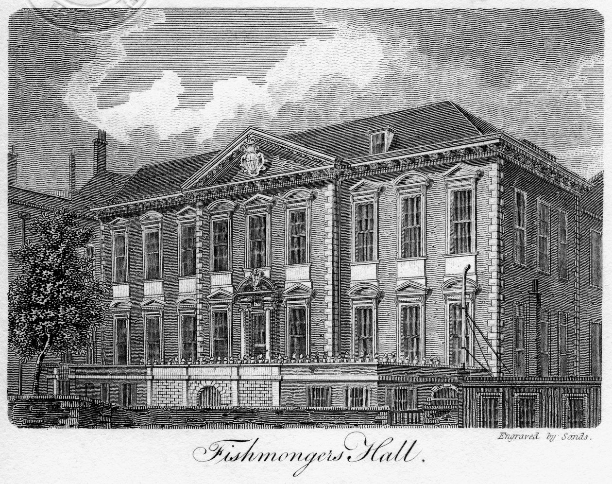 Peixaria Hall, cidade de Londres, 1811. de Sands