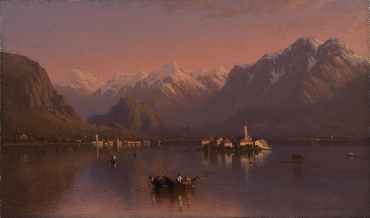 Lago Maggiore, Itália, 1858 de Sanford Robinson Gifford