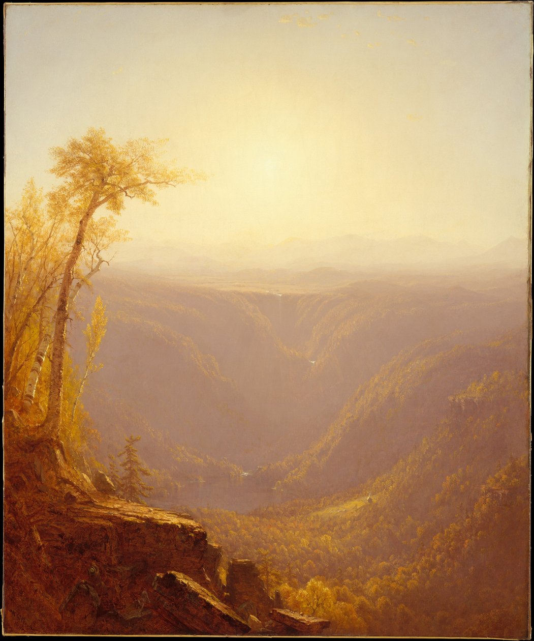 Um desfiladeiro nas montanhas (Kauterskill Clove) de Sanford Robinson Gifford