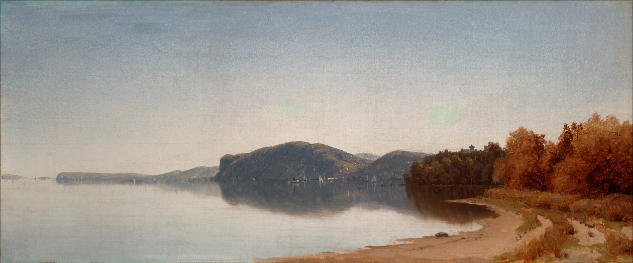 Hook Mountain, perto de Nyack, no Hudson de Sanford Robinson Gifford